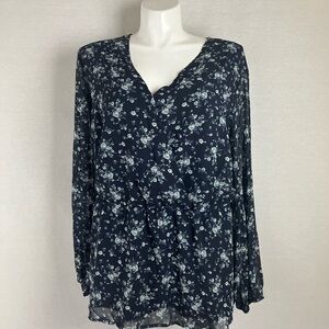 BloomChic Navy Floral Blouse